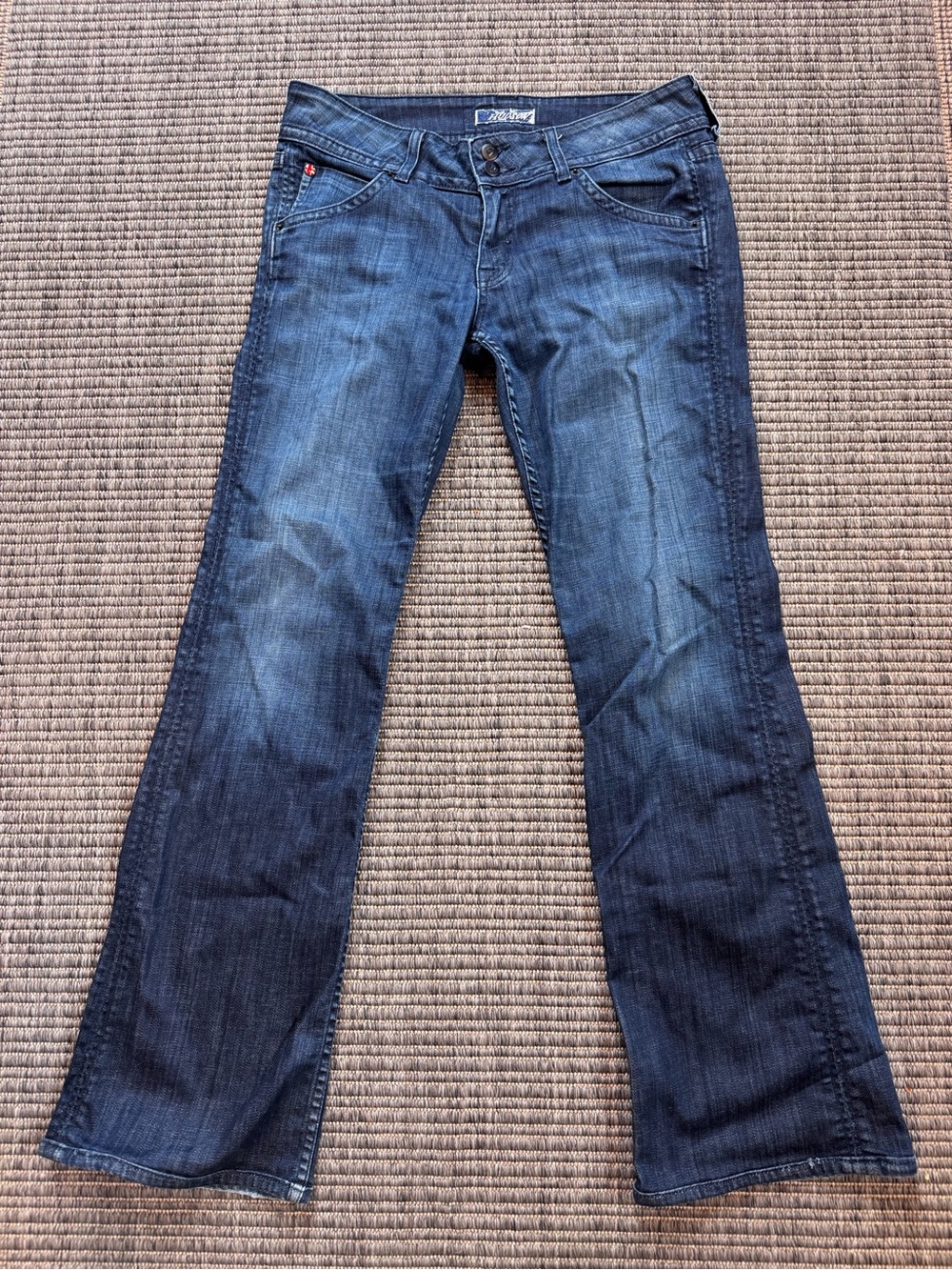 Hudson Jeans Low Rise Women's Dark Blue Flare Jeans